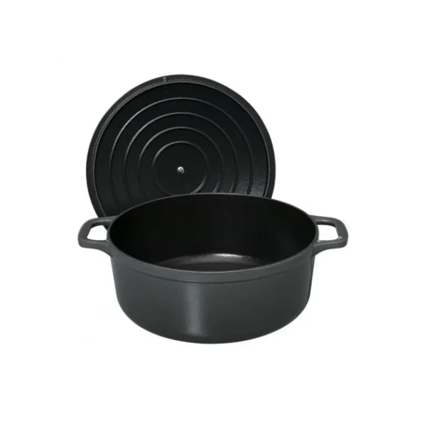 meilleure qualité Cocotte En Fonte Ronde 18 Cm Caviar Chasseur 4