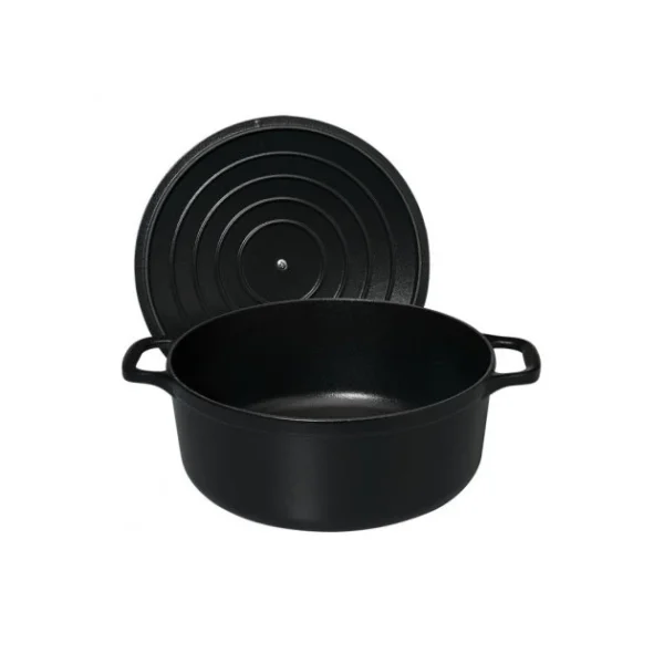 Cocotte En Fonte Ronde 18 Cm Noir Mat Chasseur Retour gratuit en magasin. 4