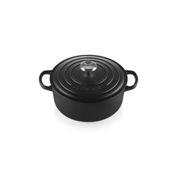 Livraison internationale Cocotte En Fonte Ronde 18 Cm Noir Mat Le Creuset Signature 1