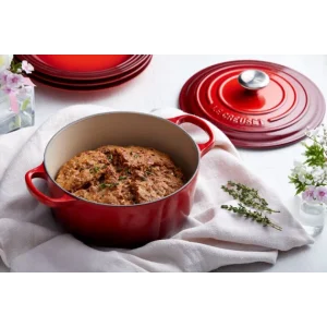 site en ligne Cocotte En Fonte Ronde 20 Cm Cerise Le Creuset Signature 17