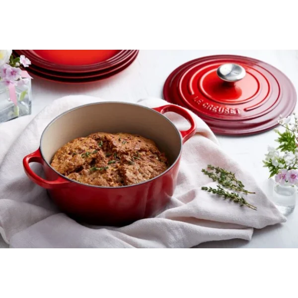 site en ligne Cocotte En Fonte Ronde 20 Cm Cerise Le Creuset Signature 6