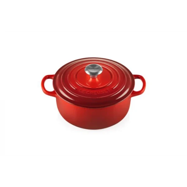 site en ligne Cocotte En Fonte Ronde 20 Cm Cerise Le Creuset Signature 1