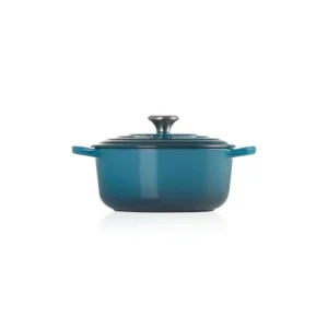 marque moins cher Cocotte En Fonte Ronde 20 Cm Deep Teal Le Creuset Signature 9