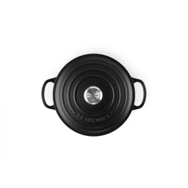 garantie de qualité Cocotte En Fonte Ronde 20 Cm Noir Mat Le Creuset Signature 4