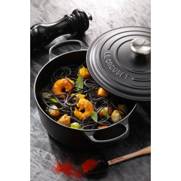 garantie de qualité Cocotte En Fonte Ronde 20 Cm Noir Mat Le Creuset Signature 6