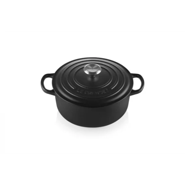 garantie de qualité Cocotte En Fonte Ronde 20 Cm Noir Mat Le Creuset Signature 1