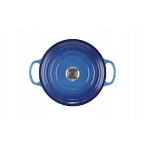 Cocotte En Fonte Ronde 22 Cm Signature Azur Le Creuset en vente 10