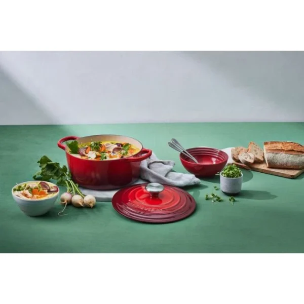 meilleur service Cocotte En Fonte Ronde 24 Cm Cerise Le Creuset Signature 7