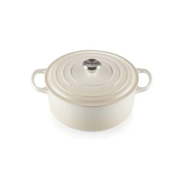 mode Cocotte En Fonte Ronde 24 Cm Meringue Signature Le Creuset 1