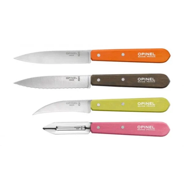 nouvelle saison Coffret 3 Couteaux De Cuisine Et Un Eplucheur Fifties Les Essentiels Opinel 1