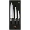 a Prix Discount Coffret 3 Couteaux Japonais Universel 10 Cm Universel 15 Cm Et Chef 20 Cm Wasabi Black Kai 5