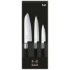 france en ligne Coffret 3 Couteaux Japonais Universel 10 Cm Universel 15 Cm Et Santoku 16,5 Cm Wasabi Black Kai 5