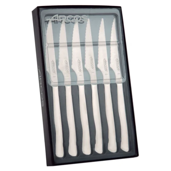 Coffret 6 Couteaux à Steak 11 Cm Lame Crantée Acier Inoxydable Arcos se précipiter pour acheter 1