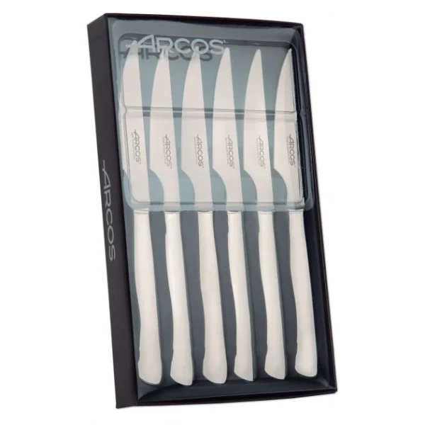 Coffret 6 Couteaux à Steak 11 Cm Lame Lisse Acier Inoxydable Arcos boutique en ligne france 1