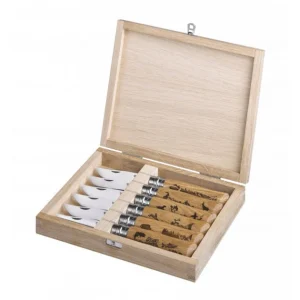 Coffret 6 Couteaux Gravure Animalia Opinel prix pas cher 10