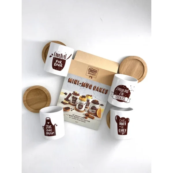 HACHETTE CUISINE Coffret Livre De Recettes Mini Mug Cakes Nestlé Dessert luxe soldes 1