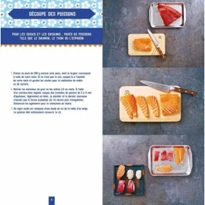 HACHETTE CUISINE Coffret Livre De Recettes So Sushis + 6 Repose-Baguettes, 6 Paires De Baguettes, Chez Hachette magasin pour 13