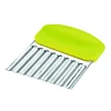 soldes pas cher Coupe Légume Inox Ondulé Vert 8 Cm X H 10 Cm Ibili 8