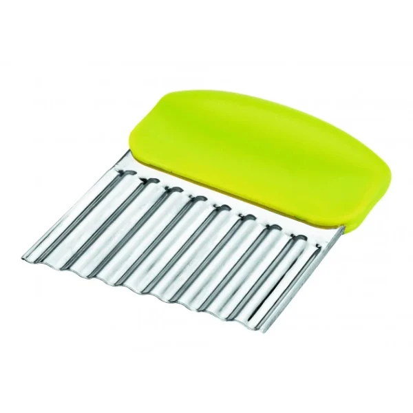 soldes pas cher Coupe Légume Inox Ondulé Vert 8 Cm X H 10 Cm Ibili 1