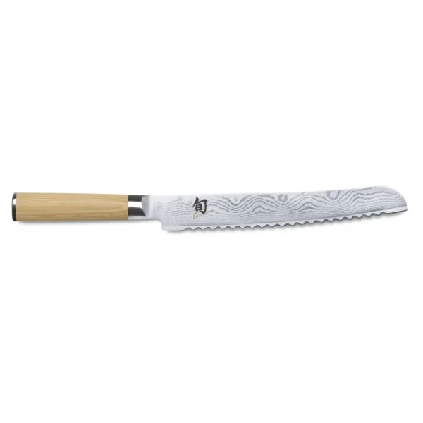 ﻿soldes Couteau à Pain 23 Cm Shun Classic White Damas Kai 1