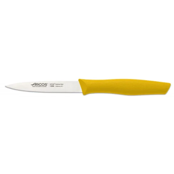 boutique en france Couteau D’Office Inox 10 Cm Jaune Arcos NOVA 1