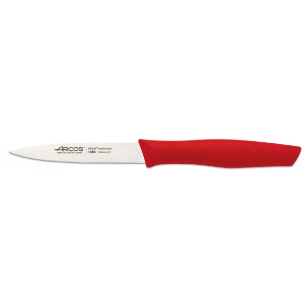 Couteau D’Office Inox 10 Cm Rouge Arcos NOVA magasins pas chers 1