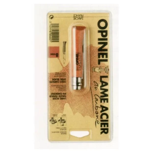 soldes pas cher Couteau N°8 En Carbone Sous Blister Opinel 4