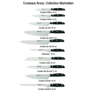 soldes en ligne Couteau Santoku 19 Cm Arcos MANHATTAN Noir 6