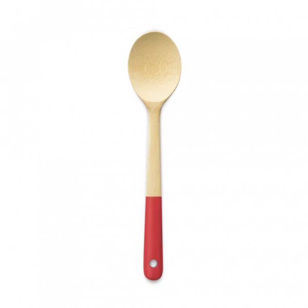 officiel Cuillère De Cuisine Bambou 30 Cm Rouge Pebbly 1