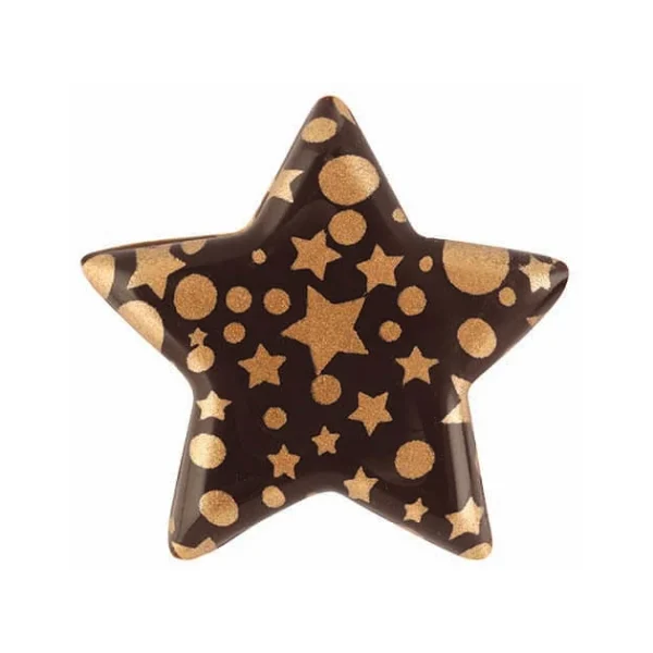 soldes en ligne Décor En Chocolat Etoile Scintillante 3,7 Cm (x112) Florensuc 1