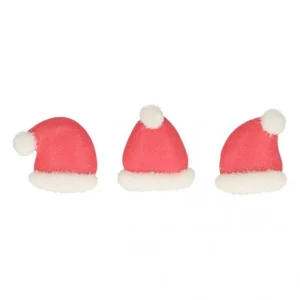 meilleur cadeau Décor En Sucre Bonnet De Père Noël (x8) Funcakes 7