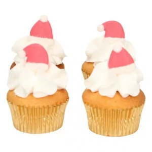 meilleur cadeau Décor En Sucre Bonnet De Père Noël (x8) Funcakes 9