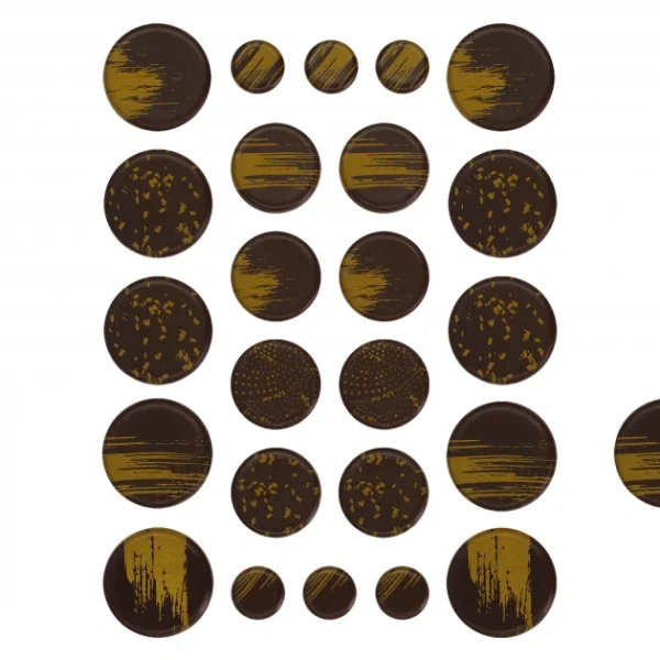 De super promotions disponibles Décors Chocolat Noir Motifs Or 24 Pièces Chocolatree Valrhona 1