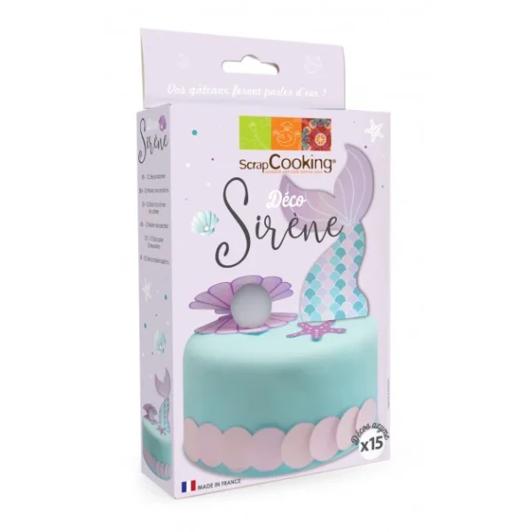 en ligne Décors En Azyme Sirène X15 Scrapcooking 1