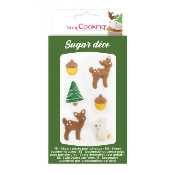 vente chaude Décors En Sucre Forêt Enchantée (x6) Scrapcooking 1