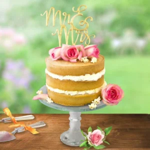 Nouvelle Collection Découpoir Cake Topper Mr & Mrs Manuscrit 16,5 X 15 Cm PME 6