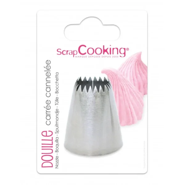 Satisfait ou Remboursé Douille Carrée Cannelée En Inox ScrapCooking 1