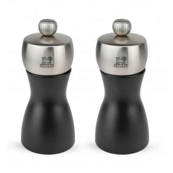 Duo Moulin à Poivre Et à Sel Fidji 12 Cm Noir-Inox Peugeot boutique en ligne 1