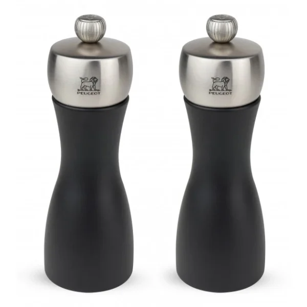 Duo Moulin à Poivre Et à Sel Fidji 15 Cm Noir-Inox Peugeot pas cher en ligne 1