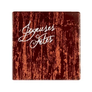 boutique pas cher Embout De Bûche Carré Joyeuses Fêtes Décor En Chocolat 80×80 Mm (x42) Florensuc 7