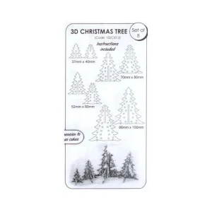 qualité supérieure Set Emporte-Pièces Plastique Sapin De Noël 3D (x8) JEM 6