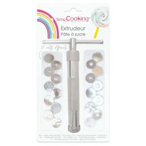 Extrudeur Pâte à Sucre 20 Motifs Scrapcooking grande qualité 6