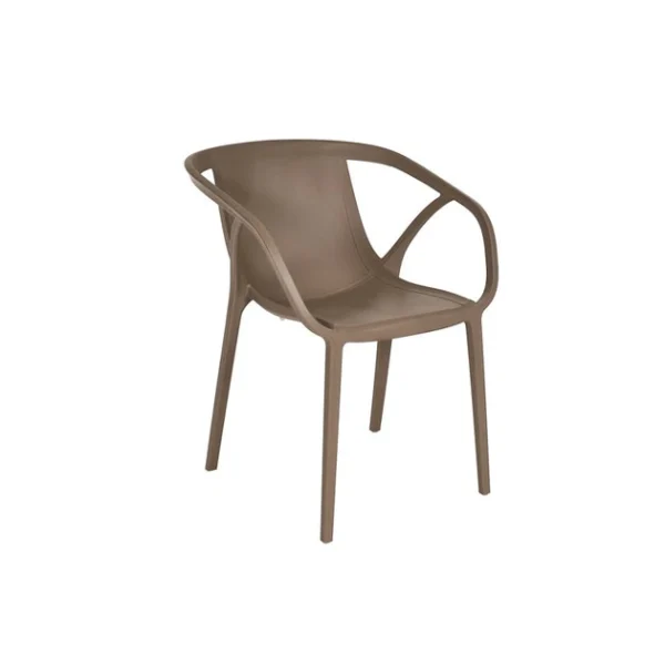 Fauteuil En Polypropylène Effet Chevrons Hop Taupe Ezpeleta aux meilleurs prix 1