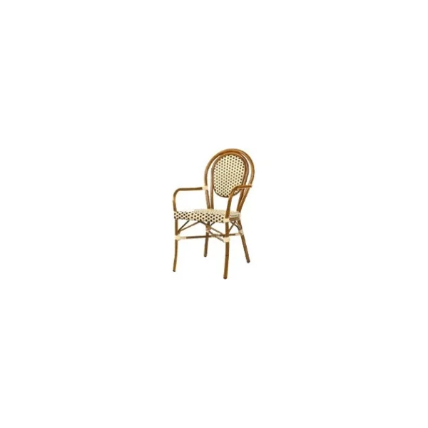 Fauteuil Tressé Bamboo Chocolat Et Crème Lyrose dernières 1