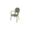 Fauteuil Tressé Bamboo Vert Et Crème Lyrose magasin pour 7