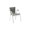 magasin pas cher Fauteuil Tressé Structure Aluminium Djerba Gris Lyrose 7