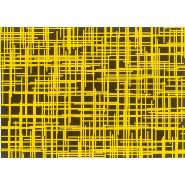 MALLARD FERRIERE Feuilles De Transfert Chocolat Lignes Jaunes 34 X 26,5 Cm (x10) Protections acheteurs 1