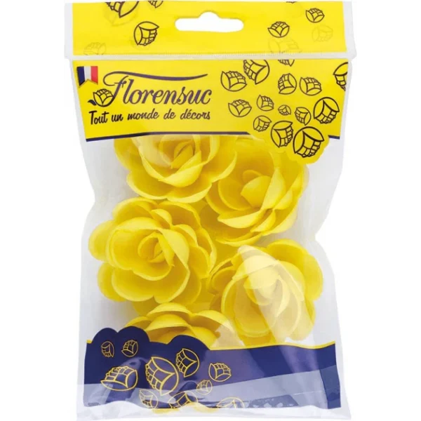 Fleur Azyme Bio Rose Jaune 5 Cm (x5) Florensuc acheter 1