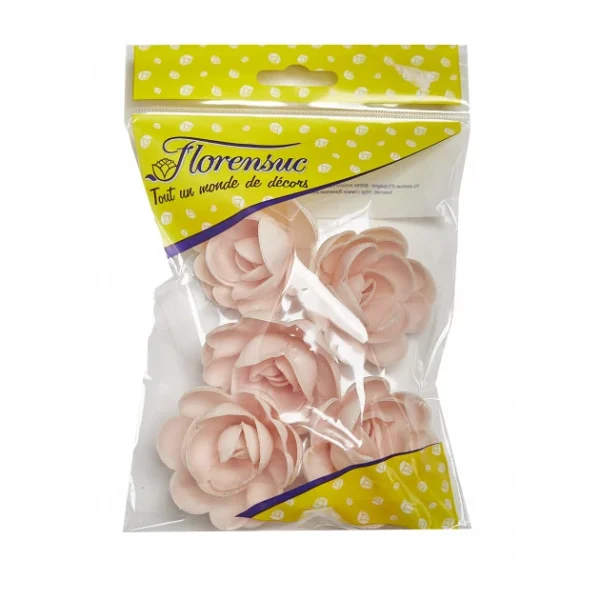 Fleur Azyme Bio Rose Rose 5 Cm X5 Florensuc site pas cher 1