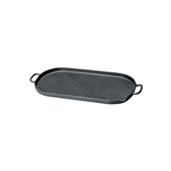 ﻿soldes Gril En Fonte Ovale 44 X 20 Cm Noir Mat Chasseur 1